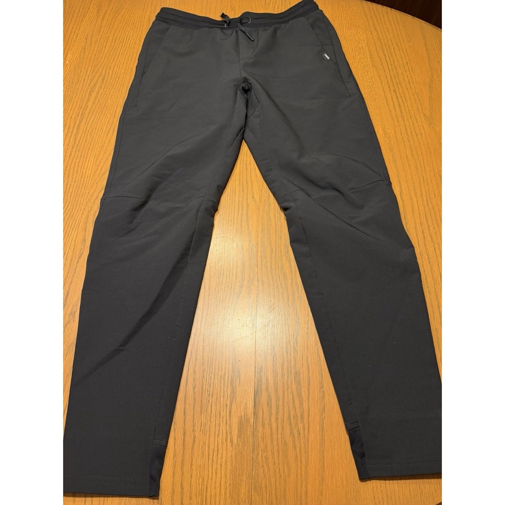 UNRL Pants Mens M  Black Performance Joggers Stretch Zip Pocket Athletic